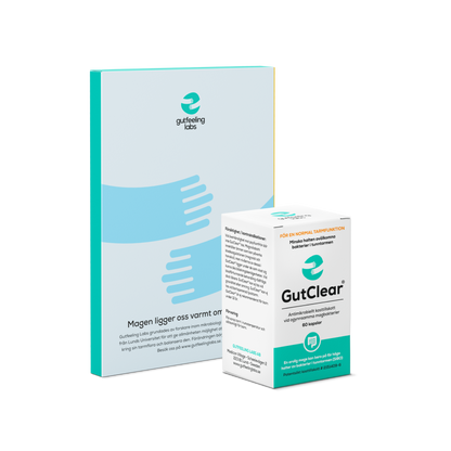 GutKit består av ett tarmfloratest och GutClear, kosttillskott vid SIBO